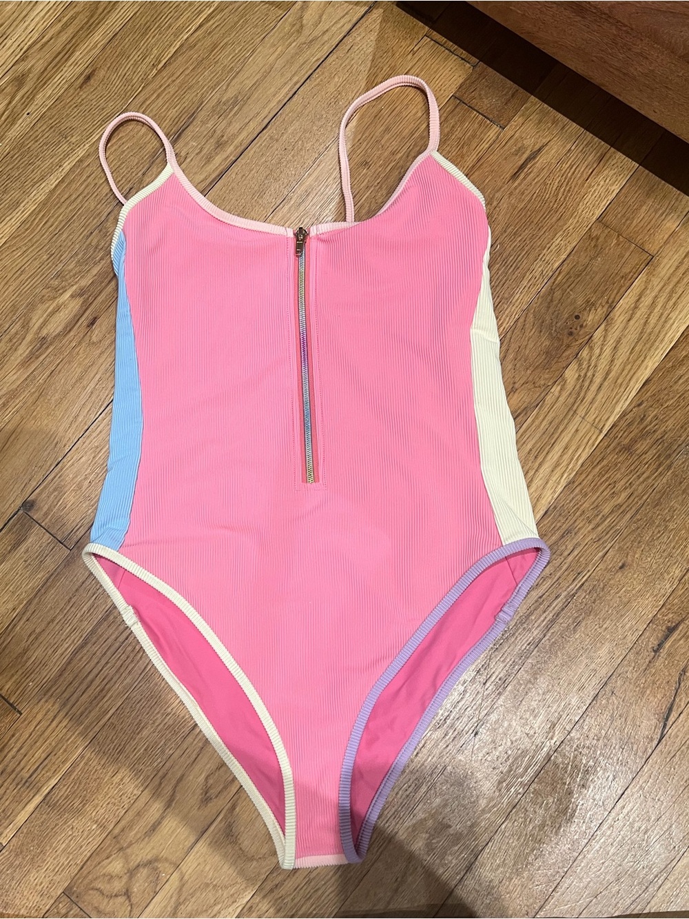 LoveShackFancy x Beach Riot Colorblock One-Piece Swimsuit
